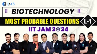 Most Probable Questions  IIT JAM 2024 BIOTECHNOLOGY  Lecture  1 [upl. by Carolynne]