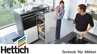 Beautiful and intelligent kitchens with InnoTech drawers and Sensys hinges from Hettich [upl. by Ymmor497]