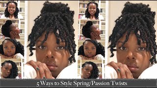 How to Style SpringPassion Twists ft Yebo Spring Twist Hair  4C Hair [upl. by Llednyl703]