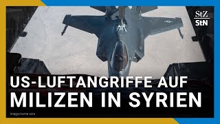 Syrien USA fliegen Luftangriffe auf Irangestützte Milizen [upl. by Ojyma]