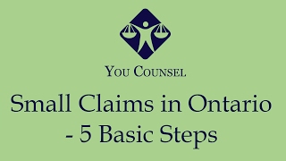 Small Claims in Ontario  5 Basic Steps [upl. by Latsyrhk]