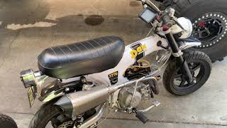 1971 Honda ct70 white Dax clone zongshen 190cc 5 speed electric start 82 mph [upl. by Lianne]