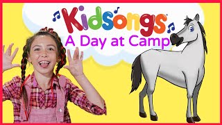 A Day At Camp by Kidsongs  Camp Songs for Kids  Hokey Pokey Dance  Camp fire Songs  PBS Kids [upl. by Evreh]