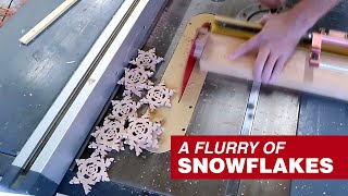 Wooden Snowflakes on a Table Saw [upl. by Constanta]