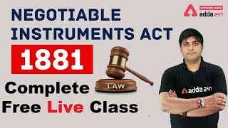 Negotiable Instrument Act 1881 Full Lecture  JAIIB Exam 2023 [upl. by Ycnaf6]