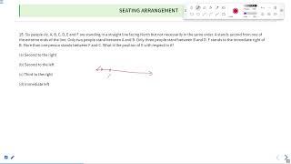 Seating Arrangement Part 1 SATHEESSC swayamprabha SSC [upl. by Stiles322]