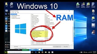 Windows 10  How to check RAMMemory  System Specs  Free amp Easy [upl. by Liscomb612]