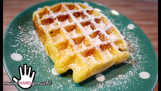 selbstgemachte leckere Belgische Waffeln backen  einfach und schnell  Waffel Rezept [upl. by Ron]