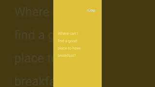 ¿Dónde puedo encontrar un buen lugar para desayunar en Inglês y Español [upl. by Nitsirt58]
