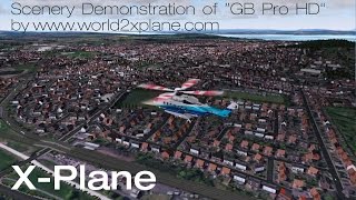 XPlane quotGB Pro HDquot scenery demonstration – Flight from Glasgow to Edinburgh [upl. by Clifton680]