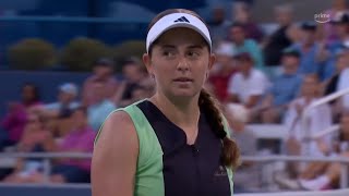 Jelena Ostapenko gives Elena Rybakinas team a staredown a few moments later Anna Rybakina responds [upl. by Boni]