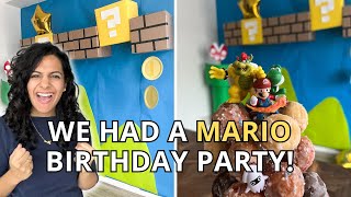 25 Super Mario Birthday Backdrop  Dollar Store Mario Birthday theme [upl. by Reinert]