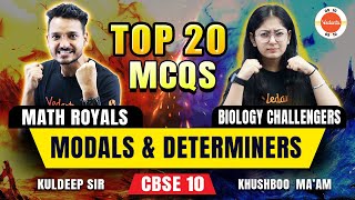 20 Most Important Questions MCQ from Modals amp Determiners 🔥Class 10 English Grammar 🎯 [upl. by Boardman76]