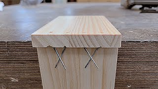 How to nail by an experienced carpenter Hidden features of the nail gun woodworking tips [upl. by Menell35]