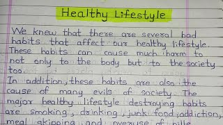 Healthy Lifestyle Essay in English  Write an Essay on Healthy Lifestyle Essay in English essay [upl. by Ahsenwahs]