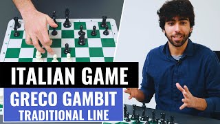 Italian Game  Giuoco Piano  Greco Gambit – Traditional Line  Chess Openings  Alex Astaneh [upl. by Atiekan]