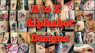 ❤Top A to Z letter tattoos with Crown  letters tattoo from A to Z  All alphabet tattoo design 😊 [upl. by Nnylassej921]