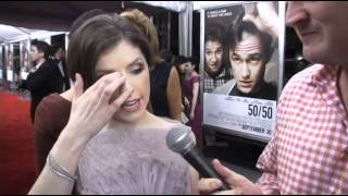 Anna Kendrick chats onscreen romance with GordonLevitt in 5050 with Brad Blanks [upl. by Tiphanie942]