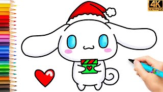 CINNAMOROLL  DISEGNI DI NATALE 🐸 COME DISEGNARE CINNAMOROLL FACILE 😍 DISEGNI 🌈 DISEGNI DI NATALE [upl. by Odnalra120]