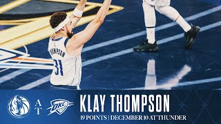 Klay Thompson 19 Points Highlights vs Oklahoma City Thunder  December 10 2024 [upl. by Bertelli]