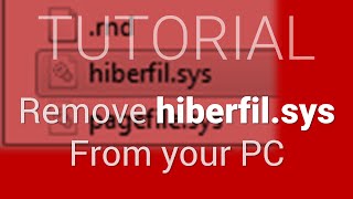 How to Remove quothiberfilsysquot file the easiest way save space or turn ONOFF Hibernation [upl. by Wiskind]