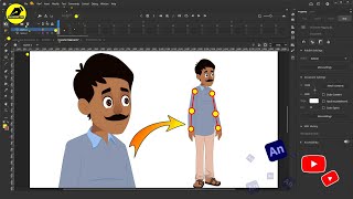 2D Cartoon Character Rigging  कार्टून कैसे बनते हैं  2D Animation Courses Online  Make Cartoon [upl. by Brooks244]