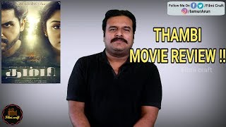 Thambi 2019 Movie Review byFilmicraft Arun  Karthi  Jyothika  Jeethu Joseph [upl. by Eirlav]