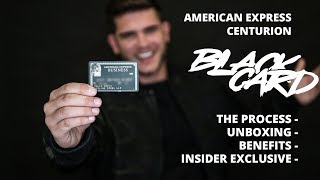 How I received an American Express Centurion Black Card the benefits and the unboxing [upl. by Novyat]