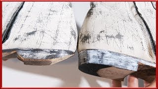 ASMR heelrestore Martin Margiela x HampM painting chelsea boots [upl. by Halyahs547]