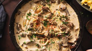 Easy Beef Stroganoff Recipe [upl. by Mosa]