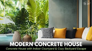 Modern Concrete House with Indoor Courtyard amp Cozy Backyard The Ultimate Urban Retreat [upl. by Lorilee195]