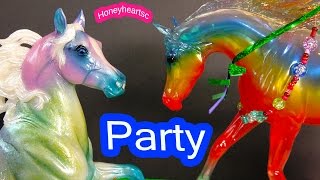 Breyer Horses Weather Girl Rainbow Meets Breyerfest SR Giverny  Holiday Party Video Honeyheartsc [upl. by Ellswerth]