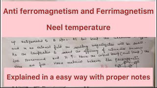 Lecture 54 Anti Ferromagnetism and Ferrimagnetism [upl. by Benito775]