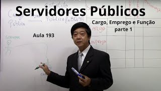 Direito Administrativo  Servidores Públicos  Cargo Emprego e Função  I Aula 193  Eduardo Tanaka [upl. by Annawik]