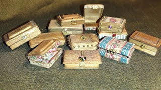 MINI WOODEN BOXES from Coffee Sticks amp Shingles for the Dress Shop Dollhouse [upl. by Morten]