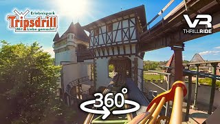 360° VR Roller Coaster GSENGTE SAU epic onride POV  Erlebnispark Tripsdrill [upl. by Nomolos793]