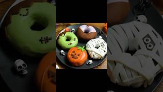 4 Diseños de Rosquillas de Halloween shorts halloween receta [upl. by Jecho]