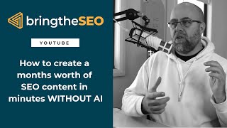 Create a Months Worth of SEO Content in Minutes WITHOUT AI [upl. by Karel]