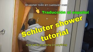 Schluter shower tutorial all steps Tutorial de ducha Schluter todos los pasos traducción español [upl. by Ainesy112]