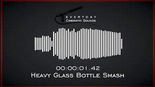 Heavy Glass Bottle Smash  HQ Sound Effects [upl. by Michella892]