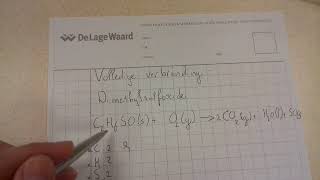 Volledige verbranding van dimethylsulfoxide [upl. by Abbe378]