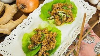 Recipe  Chungah Rhees PF Changs Inspired Chicken Lettuce Wraps  Hallmark Channel [upl. by Aztiray]