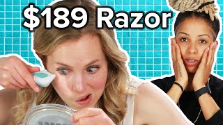 Women Try A 189 Face Razor [upl. by Aznola96]