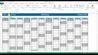 Kalender  Jahresplaner Excel 2013  Teil 1 [upl. by Loriner574]