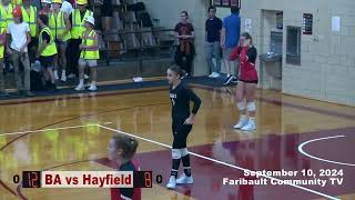 Faribault Bethlehem Academy Volleyball vs Hayfield  September 10 2024 [upl. by Enomed]