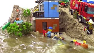 LEGO Tsunami Dam Breach Experiment  LEGO Natural Disasters Movie [upl. by Latimer723]