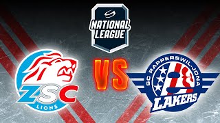 ZSC LIONS VS RAPPERSWILJONA LAKERS  ŠVEICES AUGSTĀKĀ LĪGA  REGULĀRĀS SEZONAS 22 SPĒLE [upl. by Eyram]