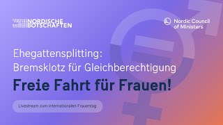 Freie Fahrt für Frauen Das Ehegattensplitting als Bremsklotz für Gleichberechtigung [upl. by Jammie]