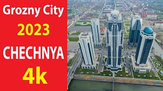 Grozny City  Chechnya 4K By Drone 2023 [upl. by Nnylak176]