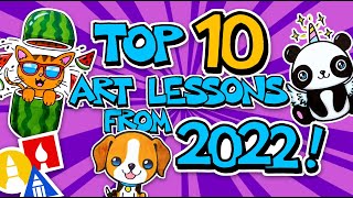 Top 10 How To Draw Art Lessons From 2022  Art For Kids Hub [upl. by Popele]